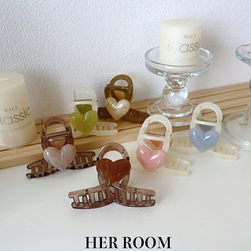 ミニハートアセテートクリップ パステルカラー 日常可愛い 20 代レディース 通勤カフェ デートアクセ 自己へのご褒美 ギフトプレゼント アセテート光沢 ハート...