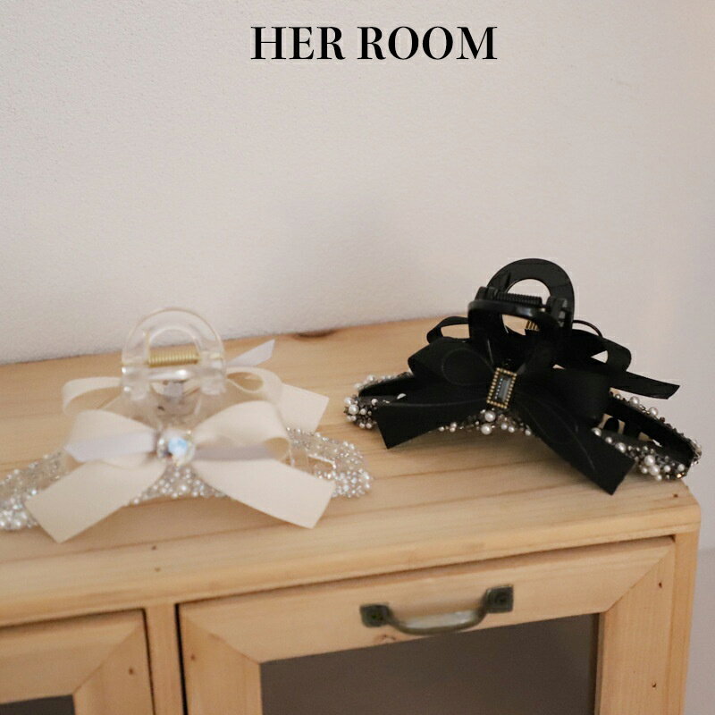 エレガントクリアクリップ サテンリボンボウ パールアクセント ラインストーン 25 代レディース オフィス通勤 デートアクセ 自己へのご褒美 誕生日ギフト クリ...