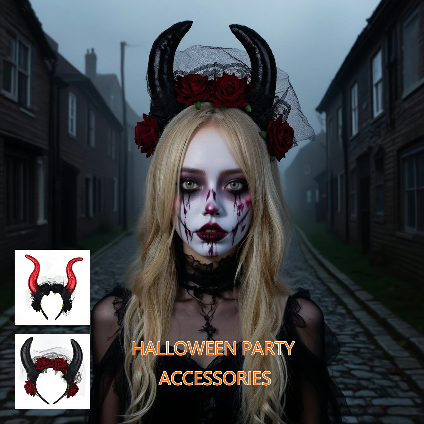 ハロウィン 仮装 コスプレ 牛の角 カチューシャ 悪魔 魔女 ヘアバンド 悪魔 魔女 ヘアゴム 髪飾り 女の..