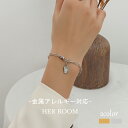 【無料ギフトラッピング】チャームブレスレット メタルプレート ステンレス つけっぱなし ブレスレット リンク ペンダント付き 金属アレルギー 18kコーティング...