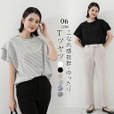 Tシャツ レディース フレアスリーブ 半袖 リンガーネック カットソー 春 夏 秋 プルオーバー トップス ティーシャツ ストライプ 無地 きれいめ ゆったり カジュアル おしゃれ 大人 二の腕カバー 大きいサイズ ホワイト ブラック ネイビー グレー ベージュ