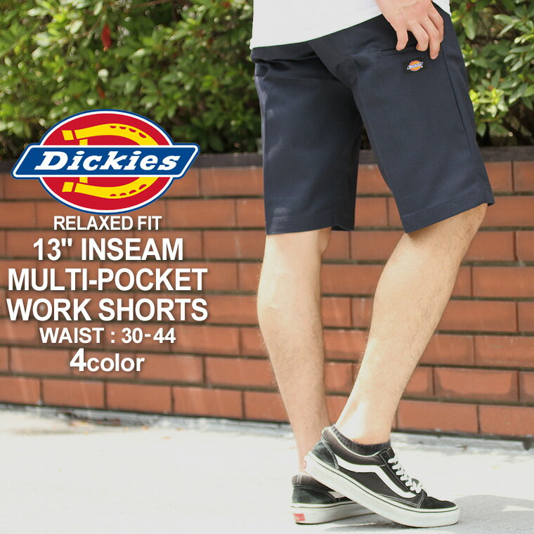  Dickies ディッキーズ ハーフパンツ メンズ ひざ下 ワークショーツ 13inch リラックスフィット ディッキーズ ショートパンツ メンズ 大きいサイズ ハーフパンツ (USAモデル)