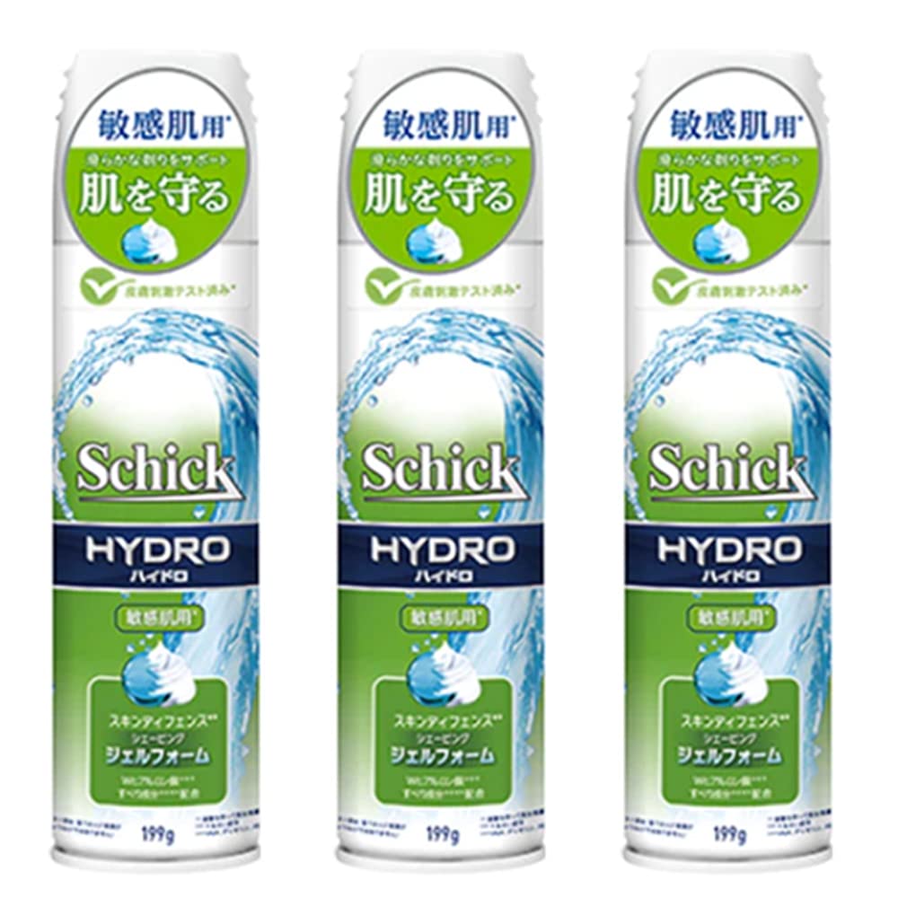 乐天商城 - シック ハイドロ スキンディフェンス ジェルフォーム 199g ×3個セット Schick HYDRO 洗顔料 シェービングフォームにも スキンケア メンズ 男性