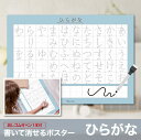 書いて消せるポスター ひらがな A2(420mm×594mm) 1枚 文字 なぞり 書き順 勉強 学習 知育 教育 ひらがな あいうえお カタカナ 五十音 大判...