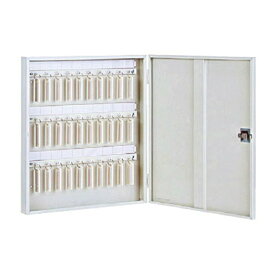 商品説明 【30本用】エースキーボックス 固定式 アイボリー 固定タイプのキーボックスです。 オフィスや倉庫、ご家庭の鍵の管理に！ 扉はスプリングフックでピタリ、錠前も付いています。 キーハンガーに整理見出しが付いていて必要な鍵が一目でわかります。 【バリエーション (PCページ) 】 ・10本 ・15本 ・21本 ・30本 商品詳細 ■サイズ：間口350、奥行53、高さ400（mm） ■材　質：スチール ■仕上げ：メラミン焼付塗装 ■カラー：アイボリー ■重　量：2.3kg ■備　考：30本収納タイプ 【キープレート別売り（PCページ）】 ・ F・FI・C・CI専用キープレート 販売ページ