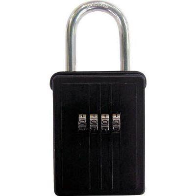 和気産業 スペアーキーボックス 黒　Mサイズ (携帯式保安ボックス錠) -Waki ダイヤル式 ダイヤル 南京錠