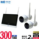 防犯カメラ 家庭用 録画機セット Wi-Fi 無線 録画機モニター一体型 2台セット L-WMN-GS2C 送料無料