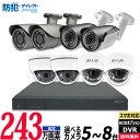 防犯カメラ 屋内屋外 HIKVISION(ハイクビジョン) アナログ 5〜8台セット 243万画素 SDI レコーダーHDD別 8chDVR スマホ監視 SDI...