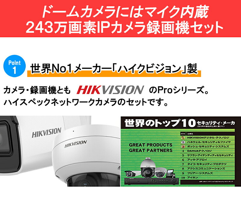 HIKVISION�ϥ����ӥ���� ���ȥ���� ���Ⲱ�� ������ 243������ IP 5��8�楻�å� �쥳������HDD�� ������Ÿ����� ���ޥ۴ƻ� PoE���� NVR ͭ��LAN �ɿ� �ƻ륫��� Ͽ�赡 NVR-SET-8CH