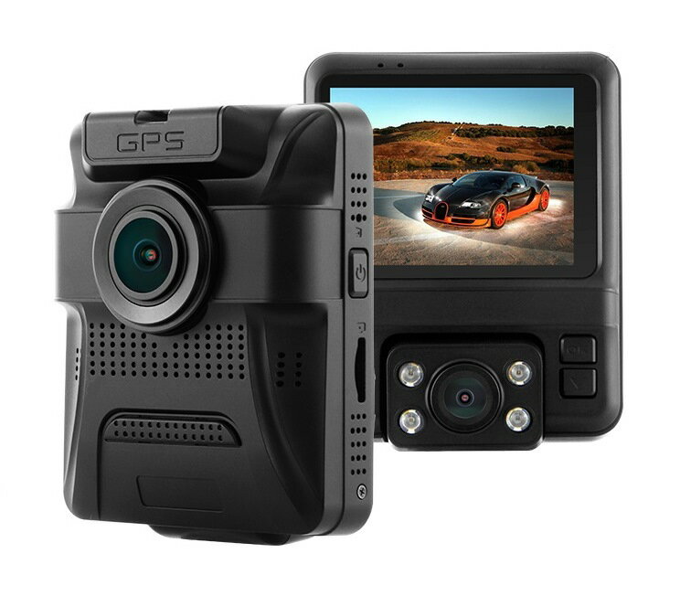 2カメラ搭載ドライブレコーダー　GPS搭載で走行経路も記録