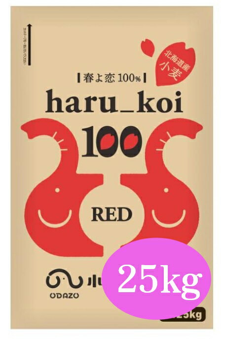 小田象製粉 haru_koi100 RED 25kg 【パン材料・強力粉・国産小麦粉・春よ恋・北海道産小麦粉・食パン・ホームベーカリー・業務用】