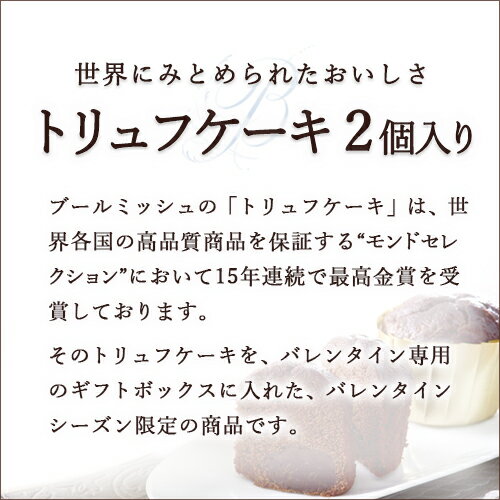 バレンタイン 義理チョコ 友チョコ 職場 ばらまき ギフト プレゼント 人気 ブールミッシュ トリュフケーキ 2個入り『常温配送・焼き菓子』 バレンタインデー格安通販　バレンタイン　人気　ランキング