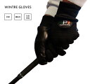 冬用ゴルフ手袋　ウィンターグローブ 両手 暖かい　羊皮　アクリル　ブラック　メンズ その1