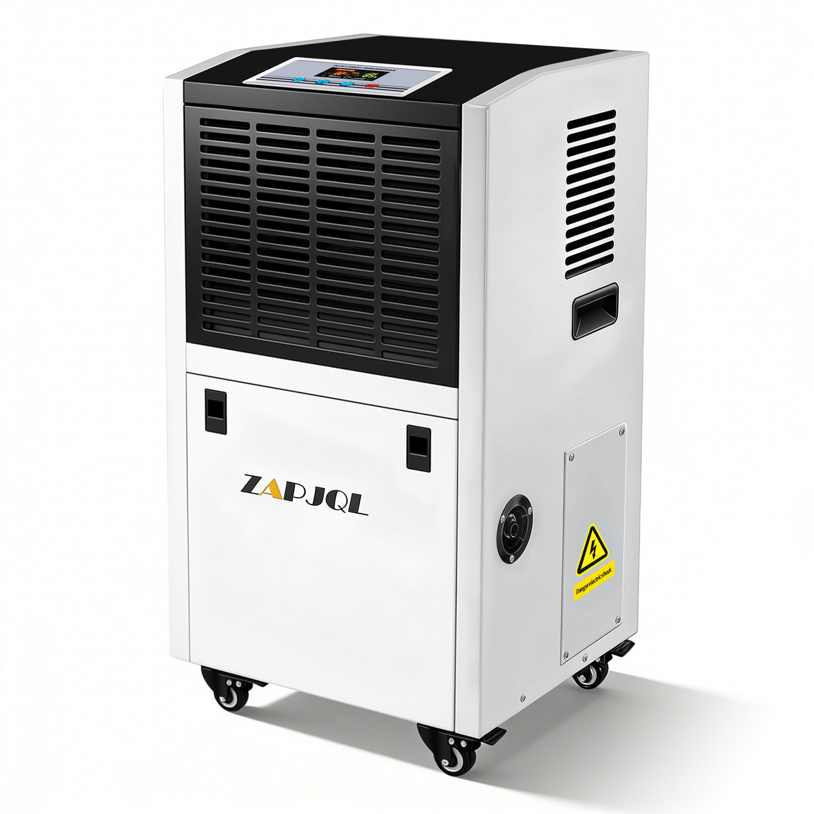Up To 288Sq Ft - 【4月27-30日限定★10000 OFFクーポン】除湿機 業務用 工事不要 乾燥機 除湿器 湿気対策 大風量 除湿量60L/日 直接排水可能 連続運転 湿度タイマー制御 自動霜取 満水停止 キャスター付き 結露部屋干しクローゼット対策 単相100V 50/60Hz