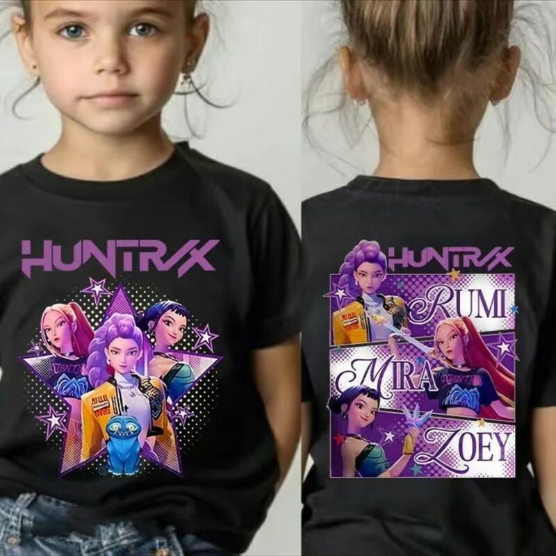 KPOP Demon Hunters tシャツ デーモン?ハンターズ コスプレ衣装Tシャツ 綿 半袖 ルミ ミラ ゾーイ コスプレ Cosplay 女の子