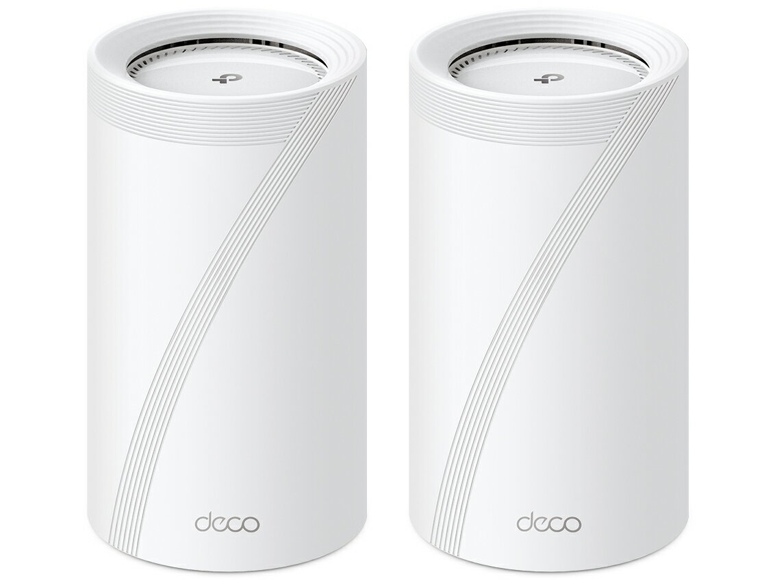 ティーピーリンク TP-Link Deco BE85 2P Wi-Fiルーター Wi-Fi 7（11be）対応 11520+8640+1376Mbps BE22000 AIメッシュ 10Gigaポート×2 トライバンド IPoE IPv6 2個パック [Deco BE85 2P]