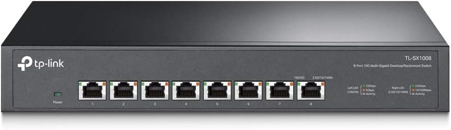TP-Link 8ポート 全ポート10G対応 10G マルチギガビット アンマネージ プラグ&プレイ スイッチングハブ TL-SX1008