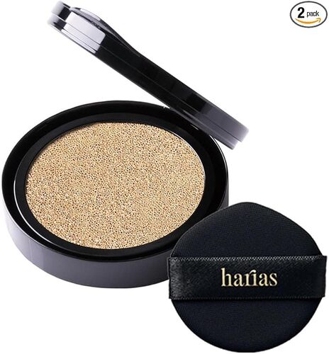 HARIAS ハリアス クッションファンデーション クッションファンデ SPF50+ ナイアシンアミド美容液 ファンデーション 人気ランキング (詰替えニュートラル)15g