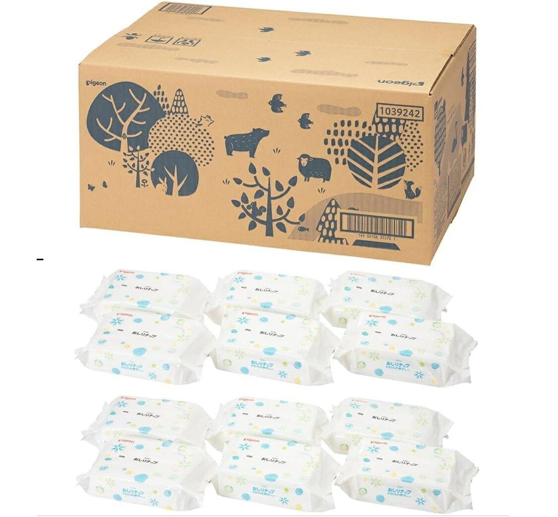 Baby Wipes - ［ケース品］ピジョン Pigeon おしりふき 2560枚（80枚×32パック）