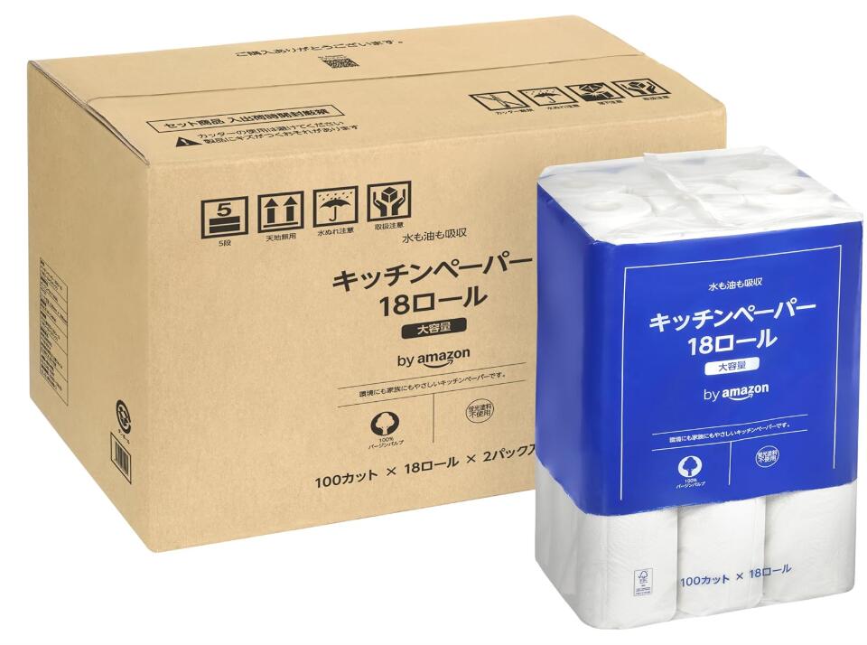 Rakuten - キッチンペーパー FSC認証紙 36ロール(18ロールx2)【ケース品】