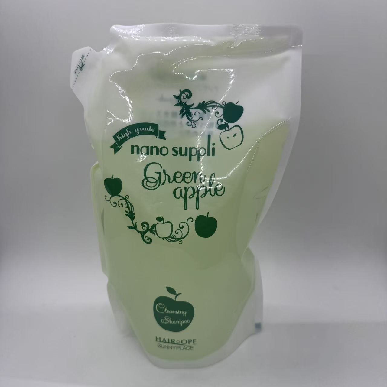 乐天商城 - 【x5個セット】 サニープレイス ナノサプリ ヘアクレンジングシャンプー グリーンアップル 800ml (詰替用)