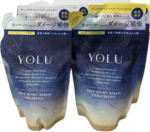 乐天商城 - YOLU ヨル シャンプー トリートメント セット 詰め替え 4点セット ディープナイトリペア