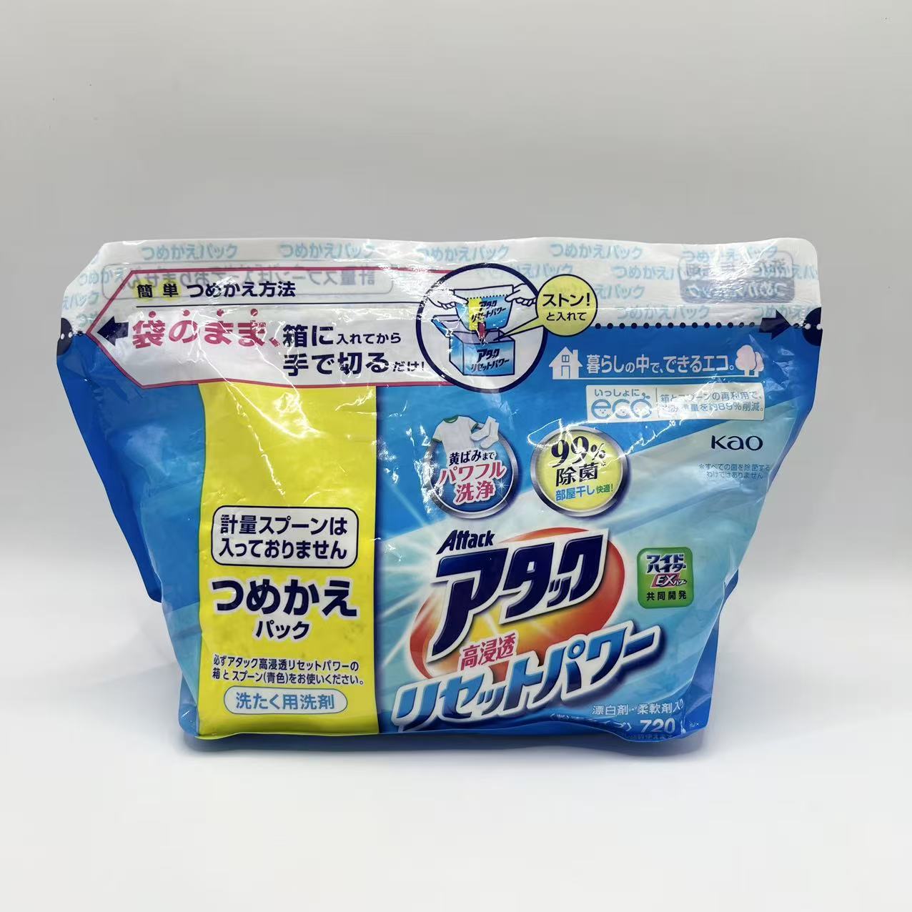 Rakuten - 8袋セット　アタック 高浸透リセットパワー つめかえ用 720g