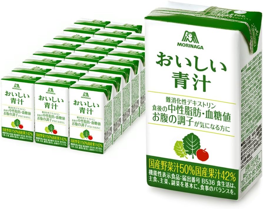 乐天商城 - 賞味期限 2026.11 森永製菓 おいしい青汁 125ml 24本 国産 野菜 果実 飲料 機能性表示食品