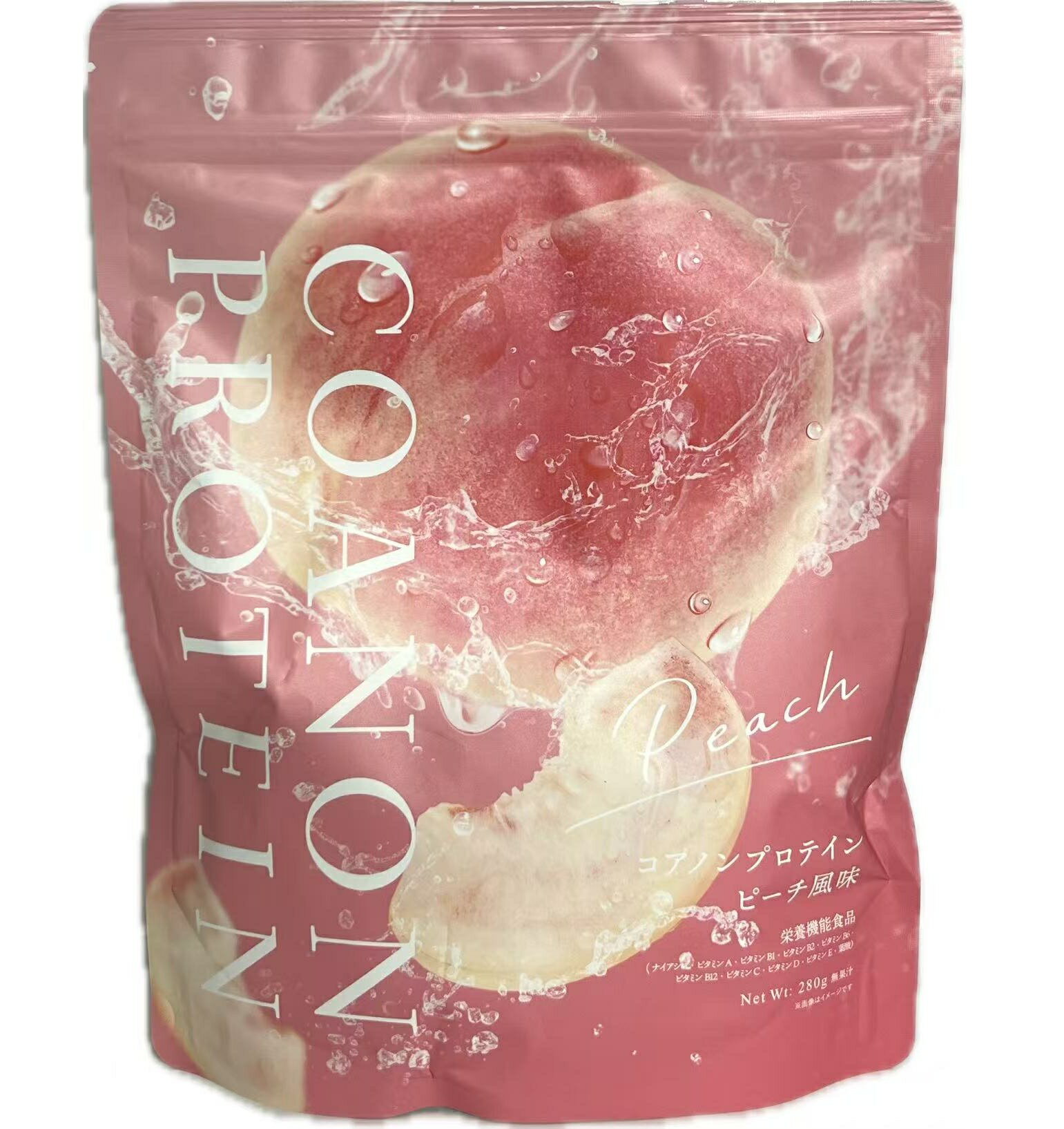 賞味期限：2027.10　【2個セット】コアノン プロテイン ピーチ風味 置き換えダイエット 280g 人工甘味料不使用 女性向け 乳酸菌 葉酸 ホエイ ソイ マルチプロテイン(4.0)