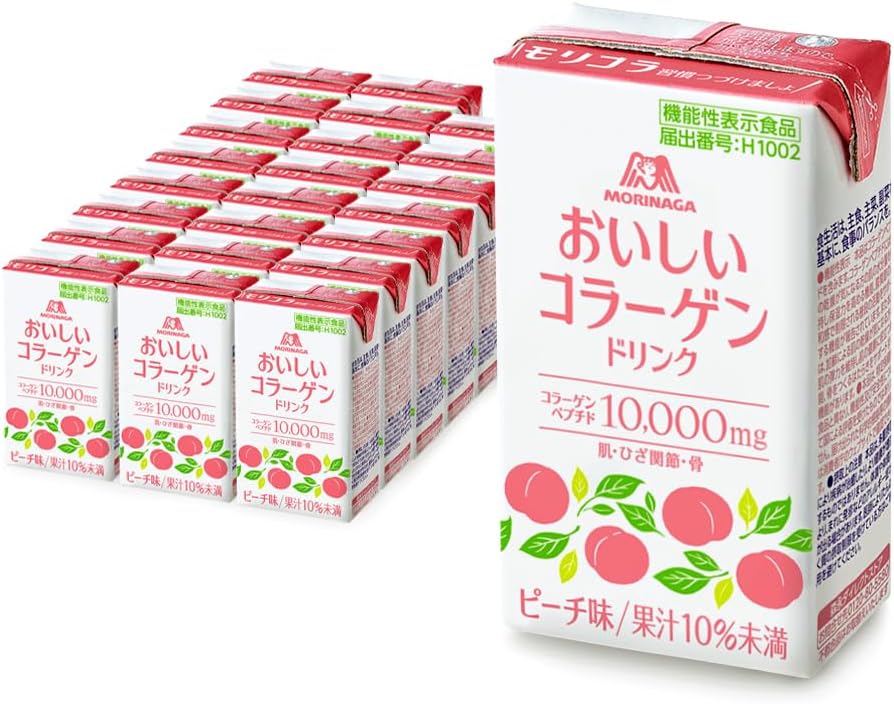 乐天商城 - 賞味期限　2027.01　森永製菓 おいしいコラーゲンドリンク 125ml 24本 ピーチ味