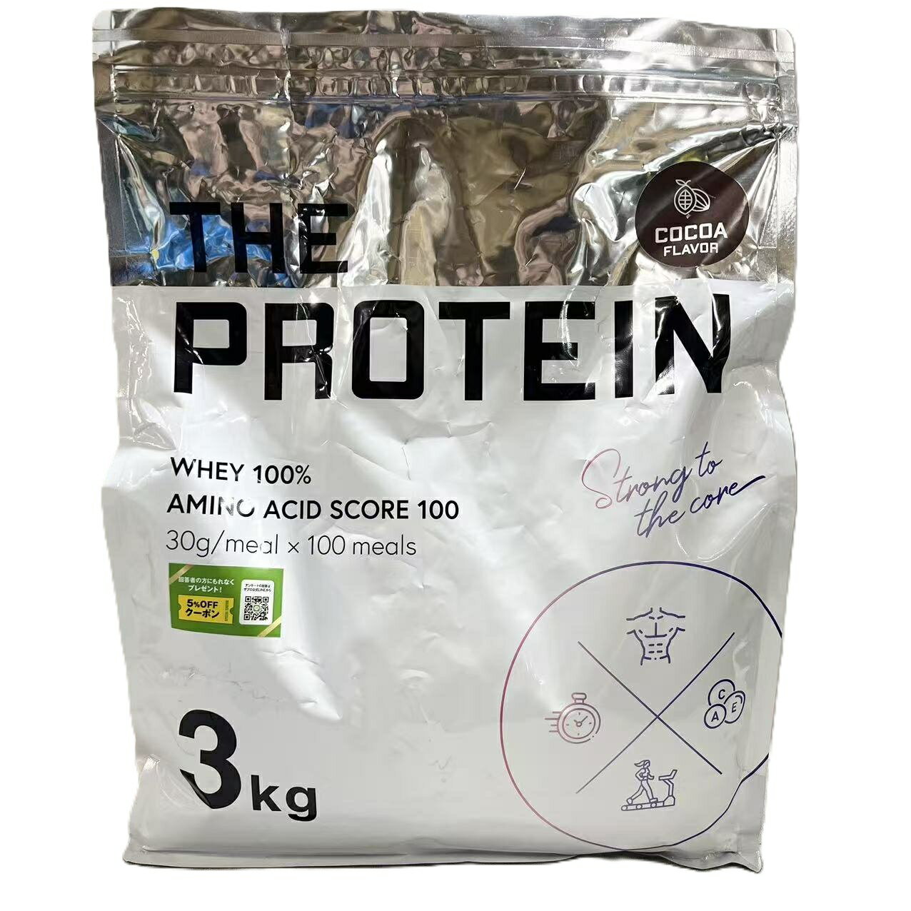 乐天商城 - 賞味期限：2027.06　武内製薬　THE PROTEIN　 3kg　ココア