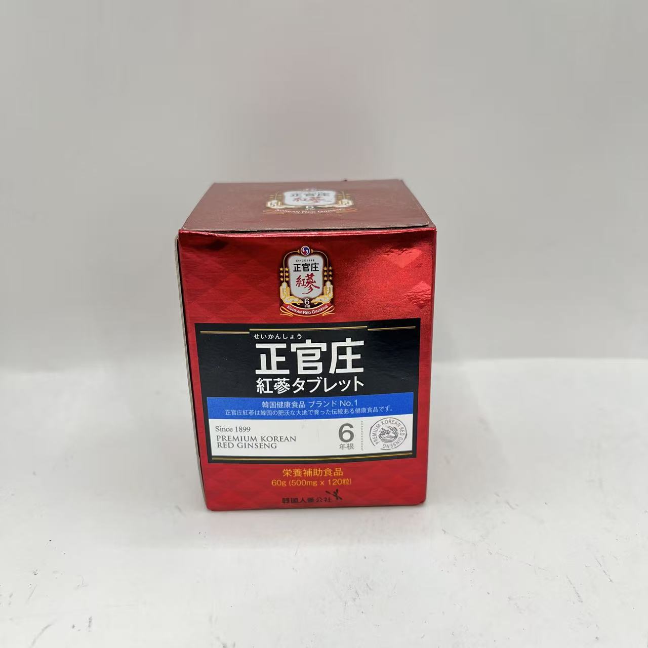 樂天商城 - 賞味期限:2027.03.17 正官庄(ジョンガンジャン) 紅参タブレット 120粒(1粒500mg 60,000mg) 韓国産 6年根 高麗人参 100％ 朝鮮人参 紅参(ホンサム)