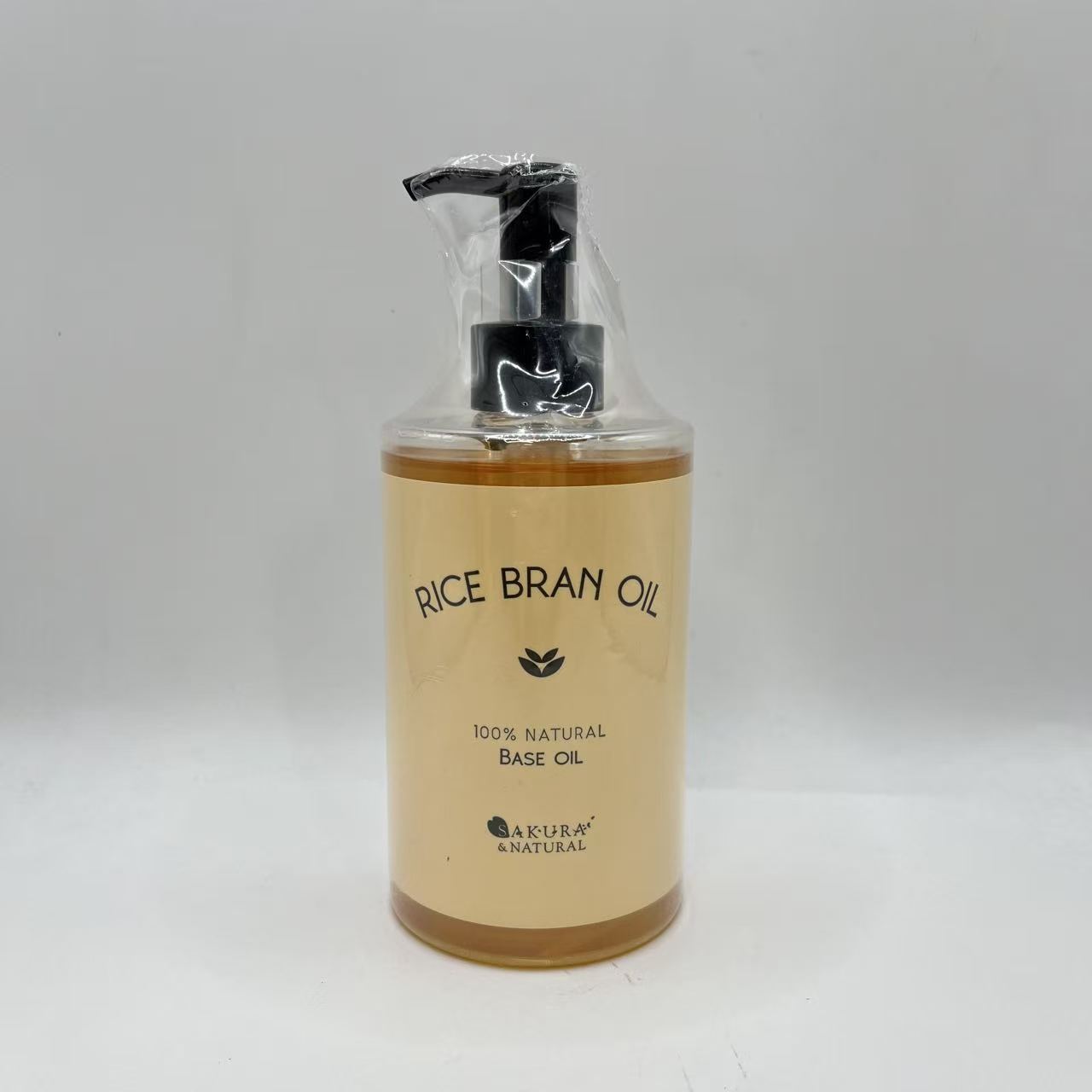 Rakuten - SAKURA&NATURAL ライスブランオイル 300mL 天然100% マッサージオイル 無添加 ボディオイル クレンジングオイル 大容量 業務用 保湿 マッサージ 無香料 ボタニカル 米油 米ぬか キャリアオイル ボディ用
