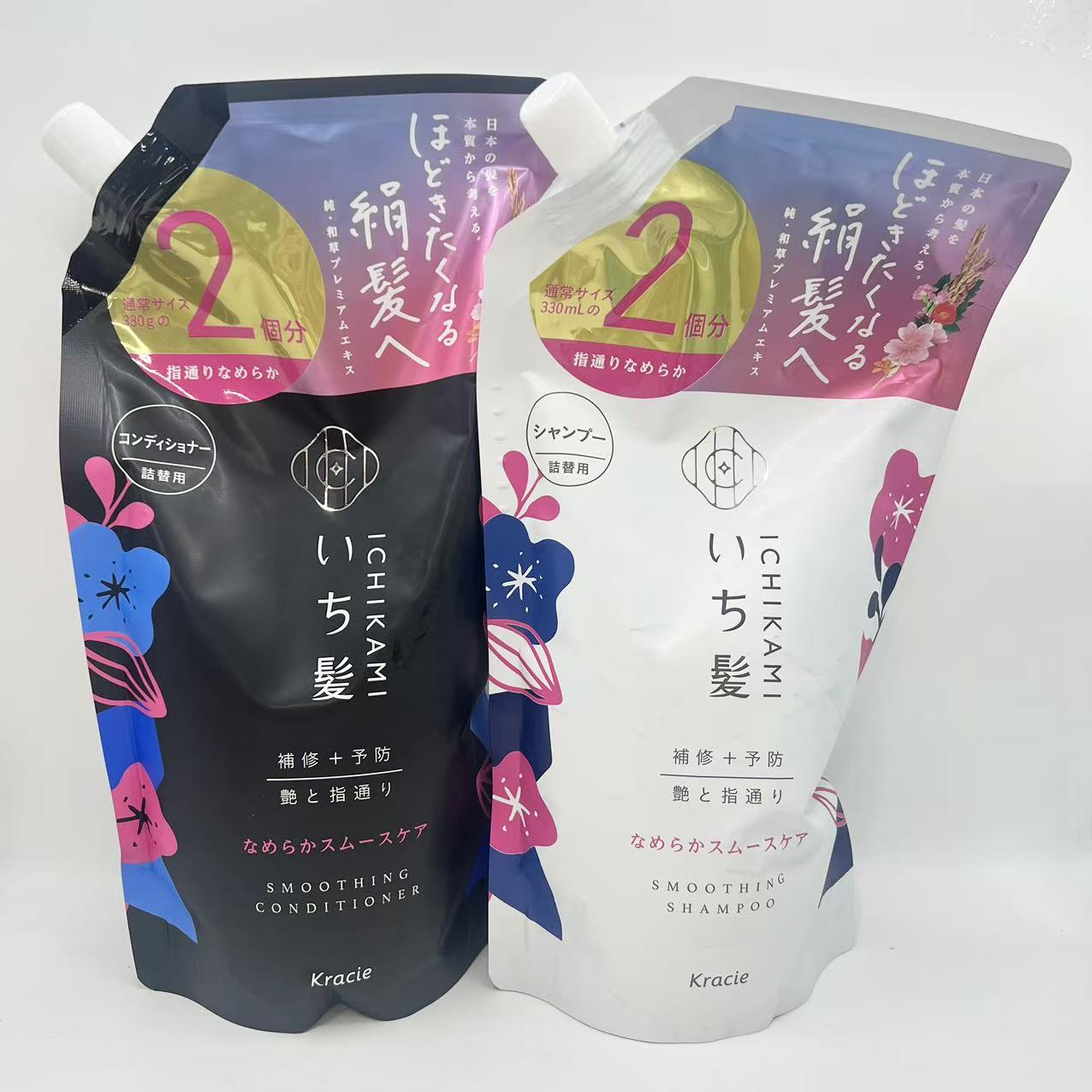 樂天商城 - ［セット売り］いち髪 なめらかスムースケアシャンプー＆コンディショナー 詰替用 660mL×2個