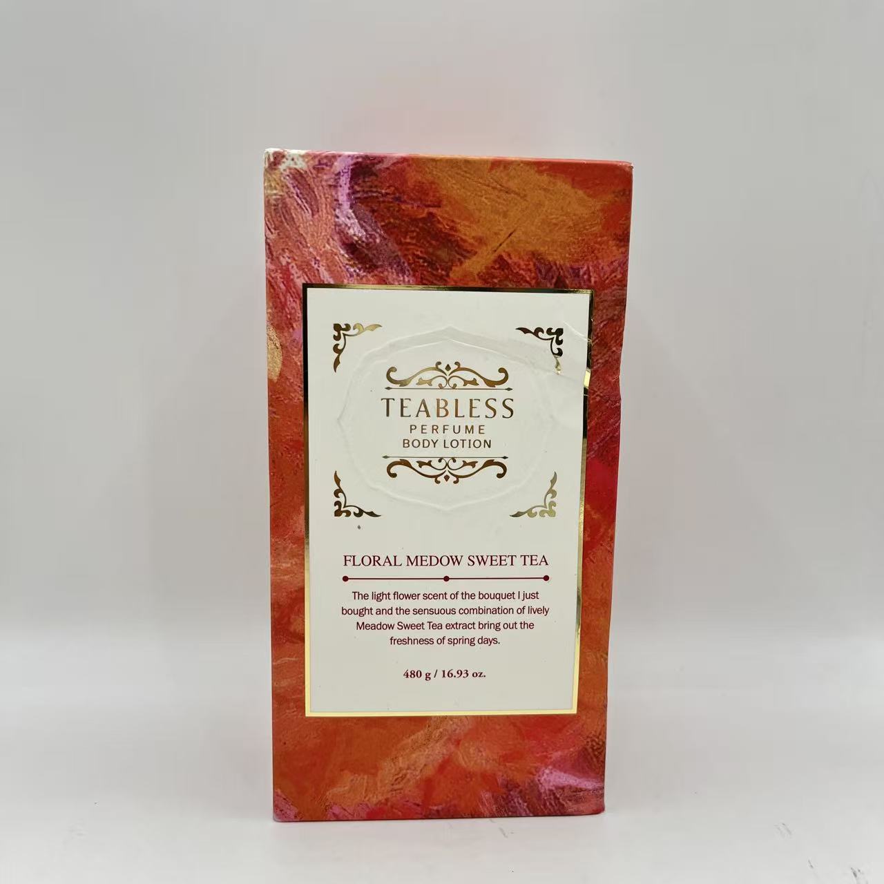 TEABLESS（ティーブレス）フローラルメドウスイートティー ボディローション 480g｜お茶と花々の香り 保湿 ハリ 低刺激 セラミド 乾燥肌ケア 韓国コスメ