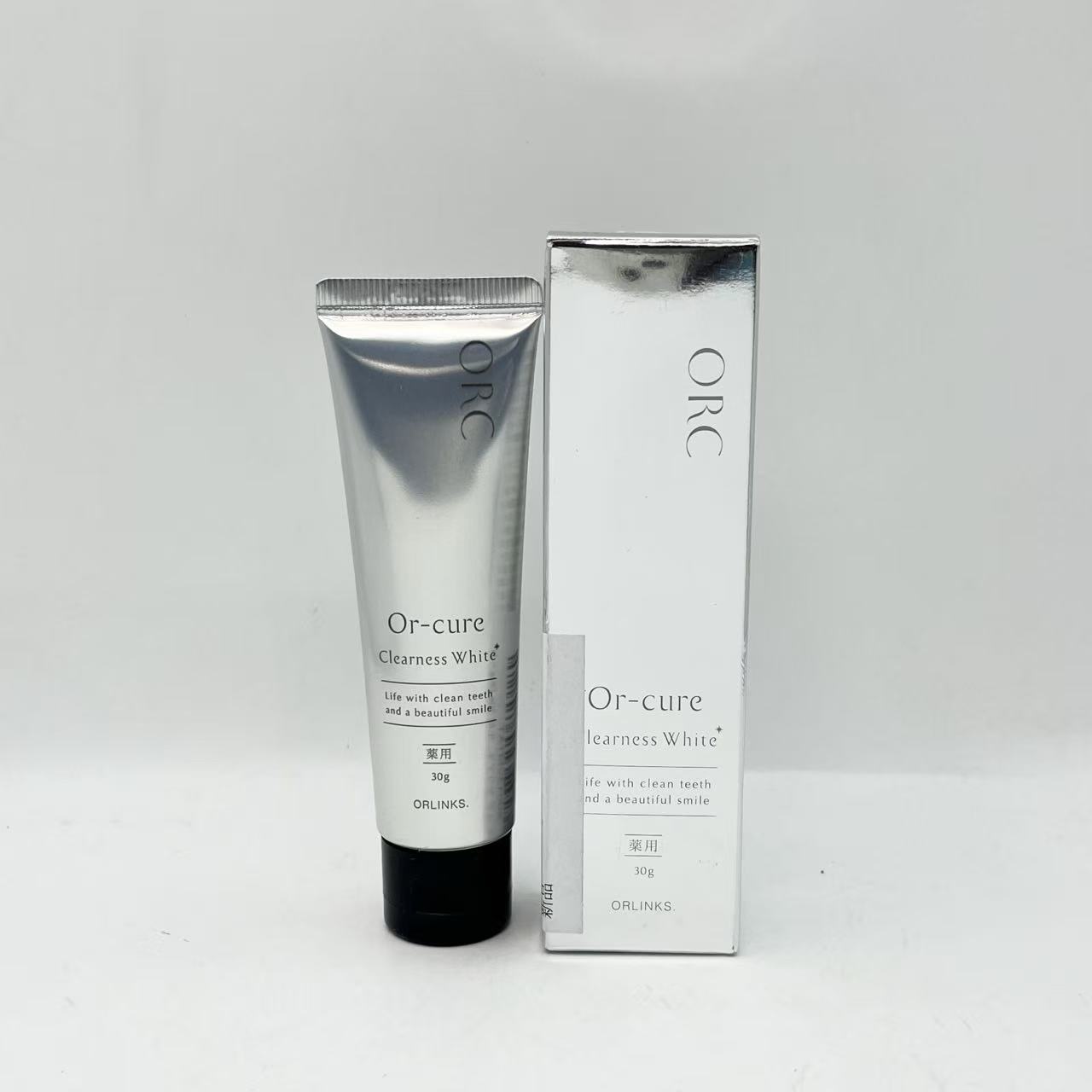 薬用 オルキュア クリアネスホワイト 歯磨き粉 ホワイトニング 口臭ケア 知覚過敏 歯周病 むし歯 タバコのやに 30g