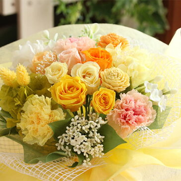 プリザーブドフラワー 花 プレゼント 母の日 ギフト プリザーブドフラワーの花束 「フルール・プレミアム」ブーケ ウェディングギフト 送料無料 結婚式 両親 花束贈呈 送別会 ブリザードフラワー ブリザーブドフラワー 退職祝い 誕生日 結婚祝い