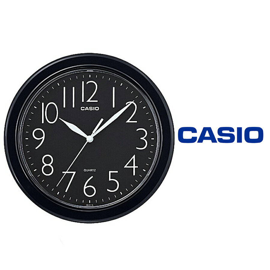 【あす楽】【送料無料】 CASIO カシオ クオーツ 掛け時計 アナログ IQ-01S-1 おすすめ ファッション ウォッチ ブラック オシャレ