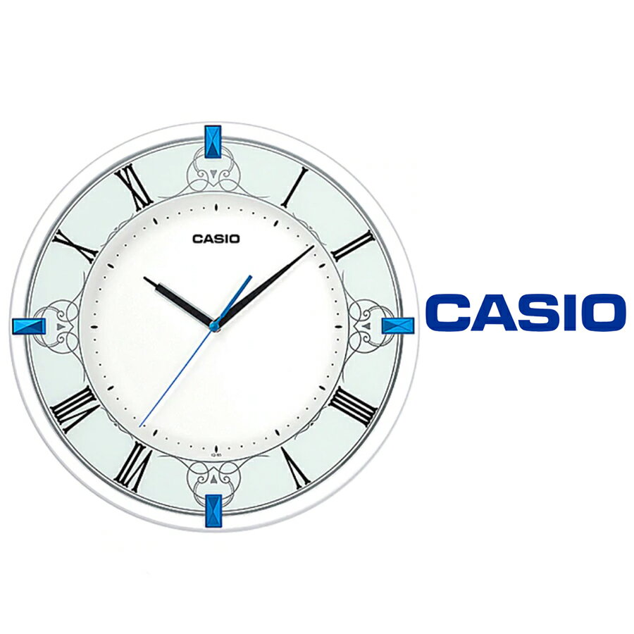 【あす楽】【送料無料】 CASIO カシオ クオーツ 掛け時計 アナログ IQ-85-7 おすすめ ファッション ウォッチ ホワイト オシャレ スモールセコンド 壁掛け 時計