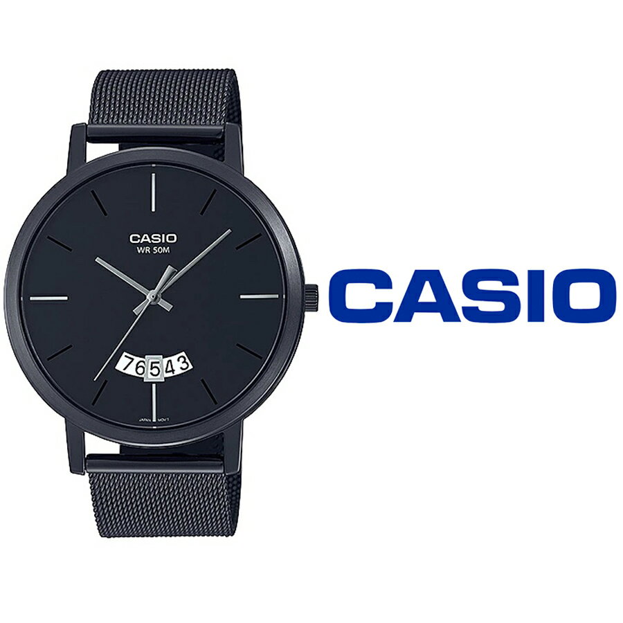 あす楽 送料無料 CASIO カシオ 腕時計 メンズ レディース キッズ 大人 子ども MTP-B100MB-1E 男の子 女の子 アナログ クォーツ カレンダー ブラック 文字盤 ステンレス ベルト ビジネス カジュアル ファッション アウトドア スポーツ 旅行 デート 50m防水 腕時計