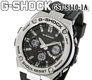 あす楽 送料無料 カシオ Gショック Gスチール CASIO G-SHOCK G-STEEL ソーラー アナデジ メンズ 腕時計 ステンレス gst-s110-1a ウレタンベルト ダイバー