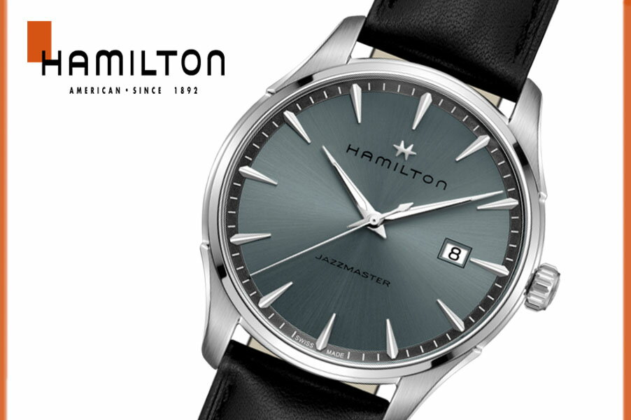 【送料無料】【新品】ハミルトン HAMILTON GENT メンズ 腕時計 ジャズマスタージェント H32451742 クォーツ アナログ カジュアル シンプル レザーベルト 人気 ブランド ブラック