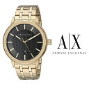 新品 あす楽 送料無料 アルマーニ エクスチェンジ AX1456 ARMANI EXCHANGE メンズ 腕時計 アナログ クオーツ ギフト MADDOX マドックス クオーツ　カレンダー ステンレス ゴールド ブラック その1