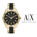 新品 あす楽 送料無料 アルマーニ エクスチェンジ AX1825 ARMANI EXCHANGE メンズ 腕時計 アナログ クオーツ ブラック ゴールド フォーマル クオーツ　カレンダー ステンレス プレゼント おすすめ