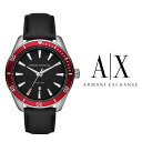 あす楽 送料無料 アルマーニ エクスチェンジ AX1836 ARMANI EXCHANGE メンズ 腕時計 アナログ クオーツ ENZO エンツォ カレンダー レザー ベルト レッド ブラック ビジネス スーツ フォーマル その1
