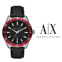 あす楽 送料無料 アルマーニ エクスチェンジ AX1836 ARMANI EXCHANGE メンズ 腕時計 アナログ クオーツ ENZO エンツォ カレンダー レザー ベルト レッド ブラック ビジネス スーツ フォーマル