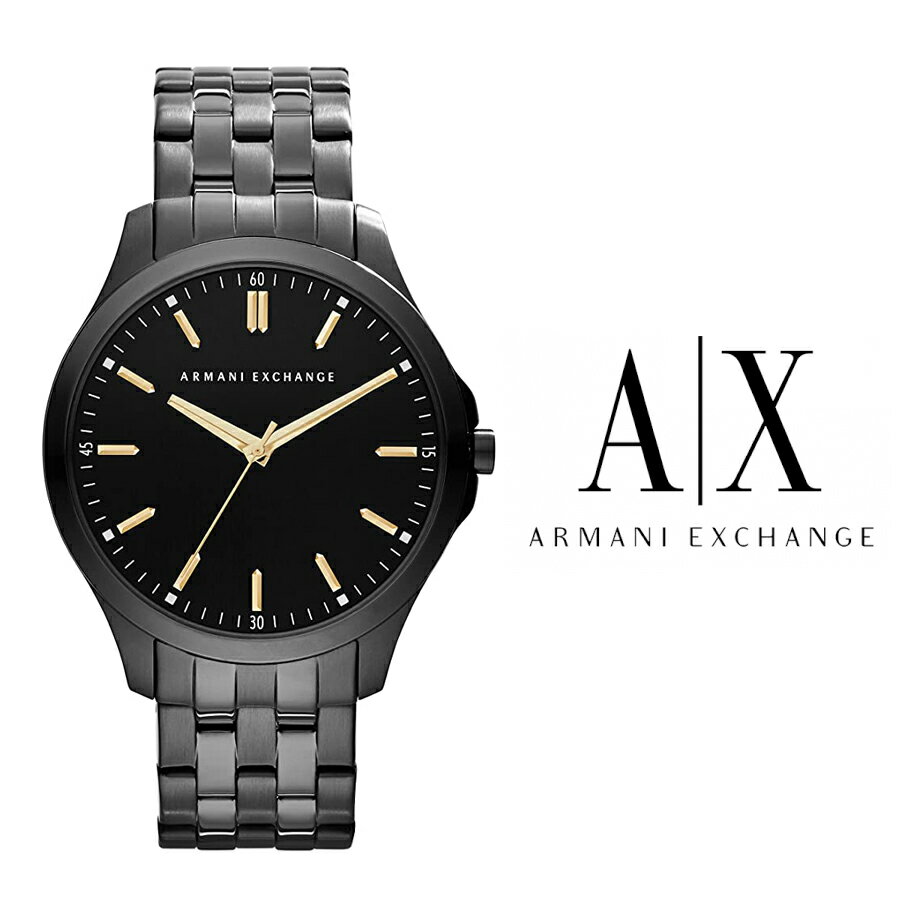 あす楽 送料無料 アルマーニ エクスチェンジ AX2144 ARMANI EXCHANGE メンズ 腕時計 アナログ クオーツ　カレンダー ステンレス ビジネス ブラック ゴールド