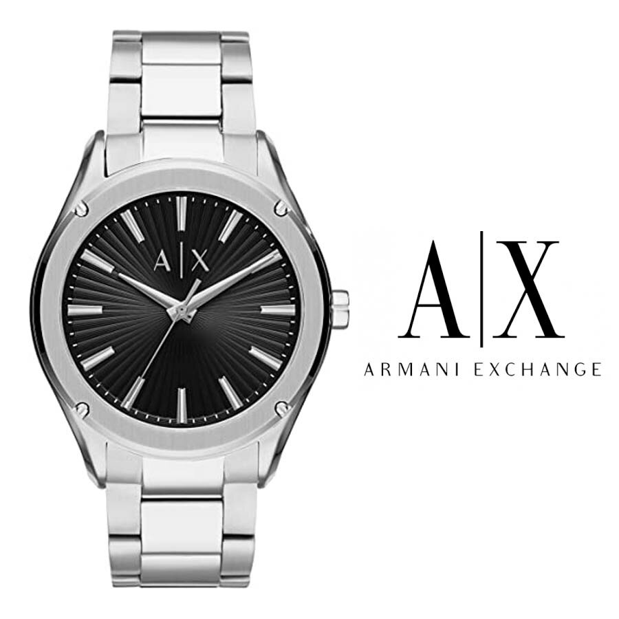 エンポリオアルマーニ AR2022 腕時計（メンズ） あす楽 送料無料 アルマーニ エクスチェンジ AX2800 ARMANI EXCHANGE FITZ フィッツ メンズ 腕時計 アナログ クオーツ　カレンダー ステンレス 高級 ブランド シンプル 紳士