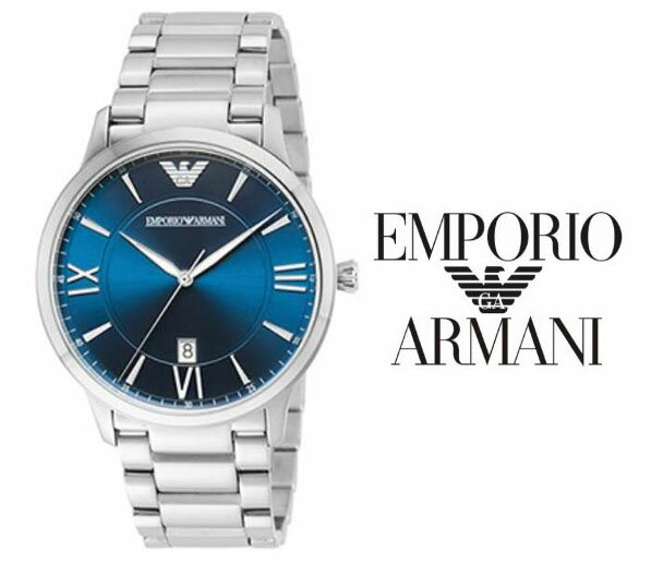 エンポリオアルマーニ AR2022 腕時計（メンズ） あす楽 送料無料 EMPORIO ARMANI エンポリオアルマーニ GIOVANNI ジョヴァンニ クオーツ メンズ 腕時計 ステンレス AR11227 人気 オススメ プレゼントアナログ カレンダー ブルー シルバー