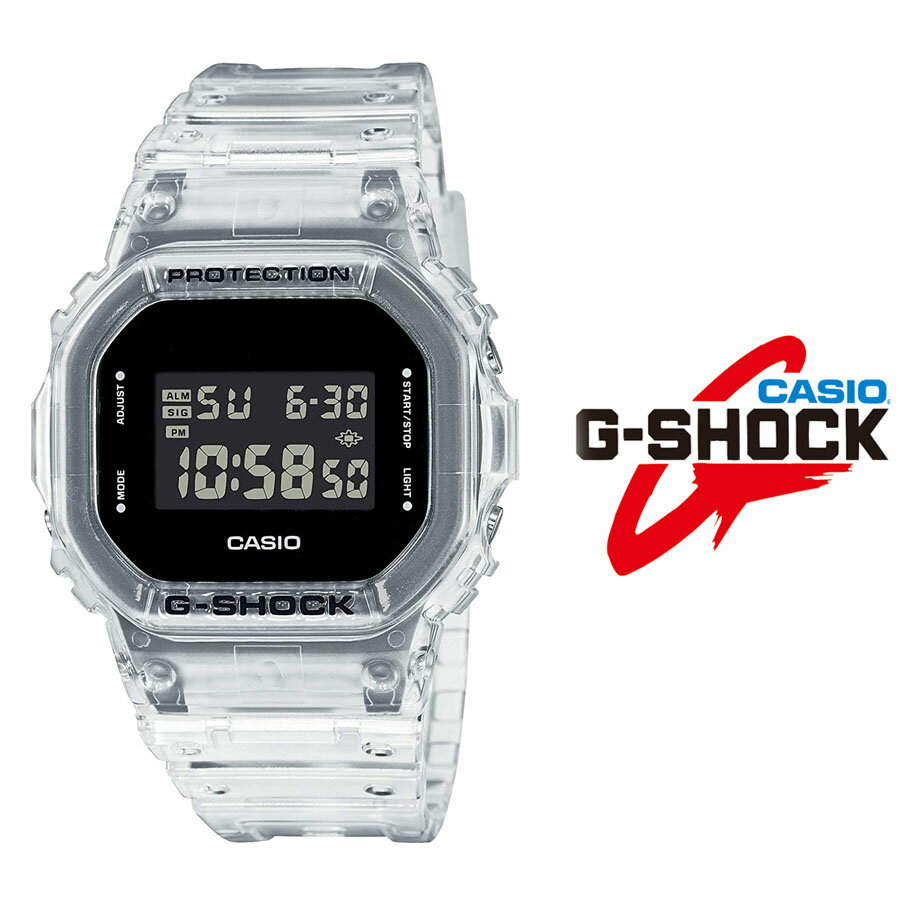 あすらく 送料無料 カシオ casio G-SHOCK Gショック スケルトンシリーズ dw-5600ske-7 メンズ 腕時計 デジタル スクエアフェイス